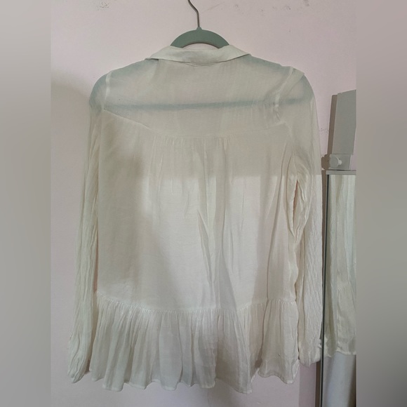 ZARA white linen top - Picture 4 of 4